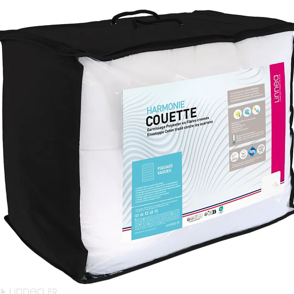 Linnea Couette 4 saisons 240x220 cm HARMONIE garnissage fibre polyester 450g/m2