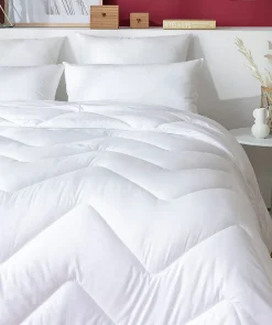 Abeil Couette anti-acariens chaude 140 x 200 cm polyester blanc