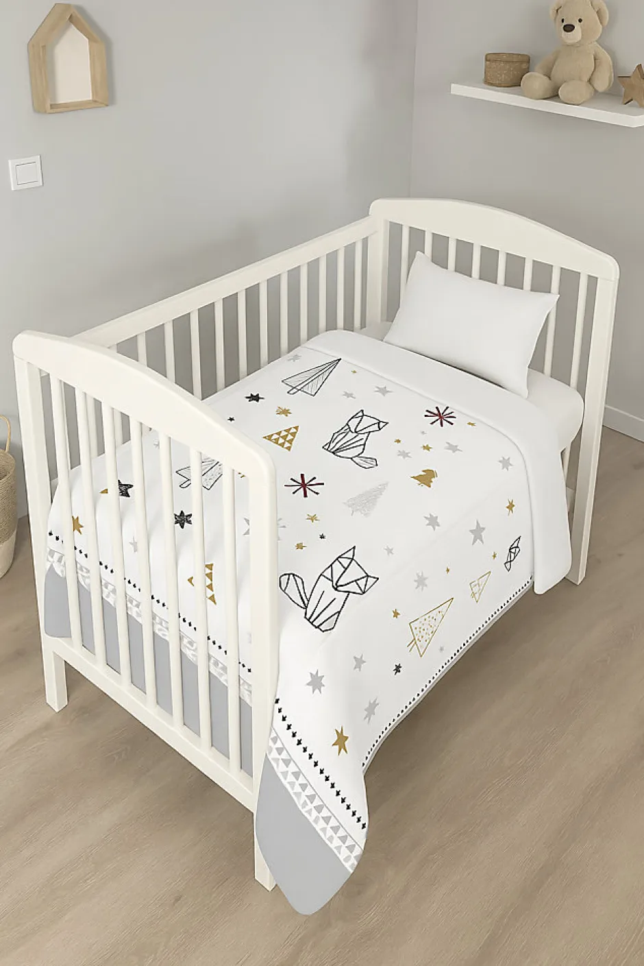 Mortreux Couette Bébé Imprimée Sapin futé - 80x120 - 16084-3