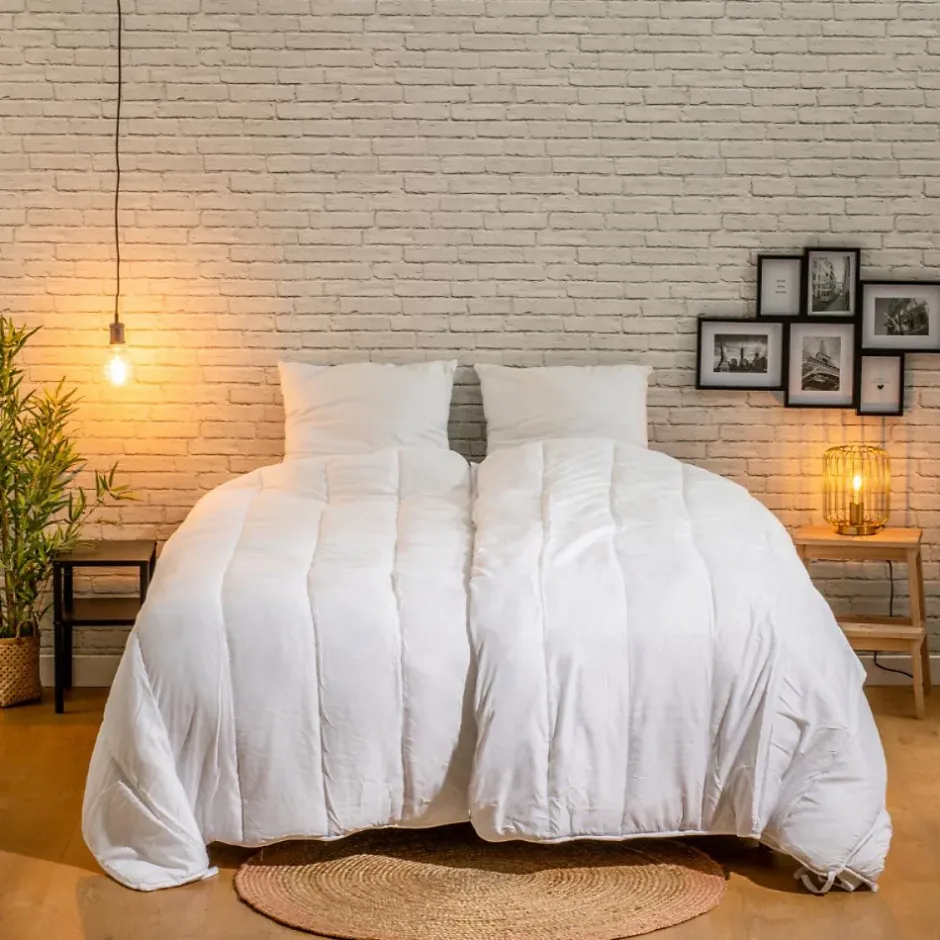 Bleu Calin Couette chaleur réglable 220x240cm SPÉCIAL COUPLES Hot