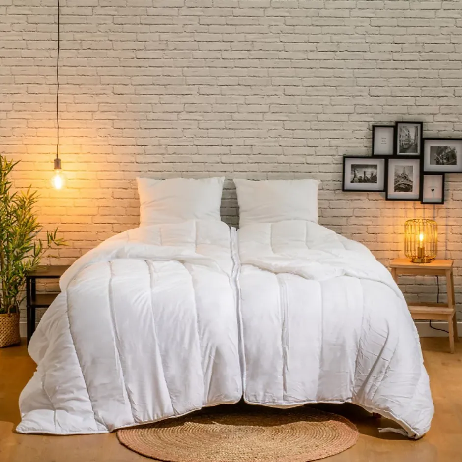 Bleu Calin Couette chaleur réglable 220x240cm SPÉCIAL COUPLES Hot