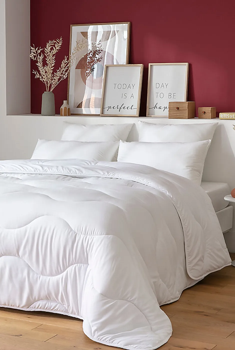 Abeil Couette chaude 240 x 260 cm polyester microfibre blanc 400g/m²