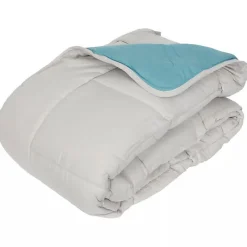 Toison d'Or Couette chaude Bicolore Gamme Microfibre "Cocoon Non feu - Norme NF EN ISO 12952" toutes dimensions - Cocoon Galet Lac