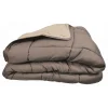 Toison d'Or Couette chaude Bicolore Gamme Microfibre "Cocoon Non feu - Norme NF EN ISO 12952" toutes dimensions - Cocoon Taupe Lin