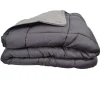 Toison d'Or Couette chaude Bicolore Gamme Microfibre "Cocoon Non feu - Norme NF EN ISO 12952" toutes dimensions - Cocoon Acier Arg