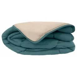 Toison d'Or Couette chaude Bicolore Gamme Microfibre "Cocoon Non feu - Norme NF EN ISO 12952" toutes dimensions - cocoon Bleu Paon