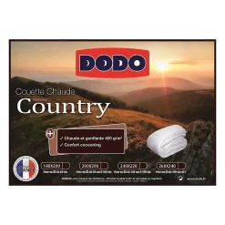 Dodo Couette chaude Country - 220 x 240 cm - 400gr/m² - Blanc -