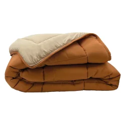 Toison d'Or Couette chaude microfibre bicolore 400 gr/m2 (240x260 cm - Cuivre)