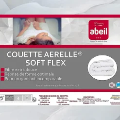 Abeil Couette de lit premium tempérée 350g blanc Aerelle soft flex Dimension - 140x200