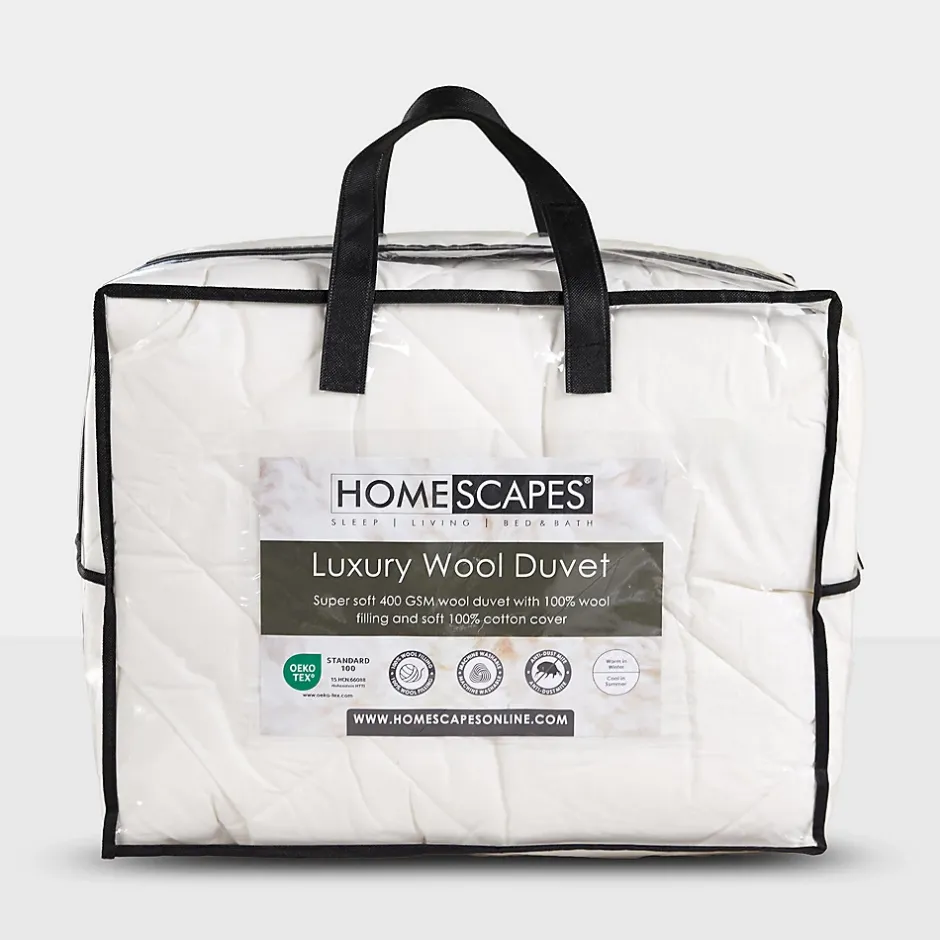 Homescapes Couette en laine biologique épaisse, 200 x 200 cm - Discount