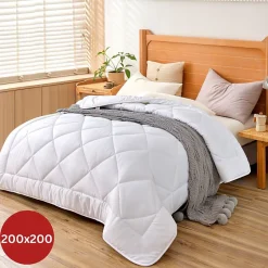 Herzberg Couette en microfibre 200X200cm Blanche HG22067WD