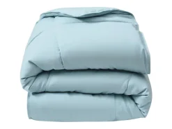 Vente-unique Couette enfant légère - 140 x 200 cm - 180g/m² - Fibre de soja toucher peau de pêche - Bleu - THERMO CONTROL Hot
