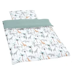 Sevira Kids Couette et oreiller enfant prêt à dormir Safari