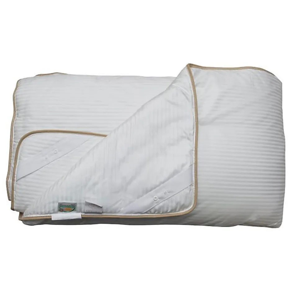 Lestra Couette "Fjord Grand Hotel" Légère Jumelable Satin de coton rayé - 220 x 240 cm pour lit 2 places