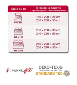 Abeil Couette Hiver chaude 140x200 cm Thermofill 400g/m2 Best