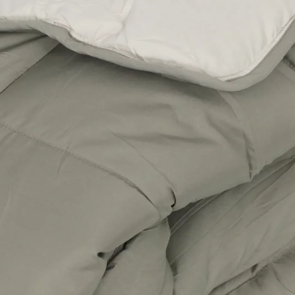 Linnea Couette hiver 140x200 cm COCOON BICOLORE Taupe/Lin garnissage fibre polyester 400g/m2 Outlet