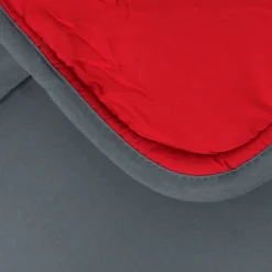 Linnea Couette hiver 140x200 cm COCOON BICOLORE Gris/Rouge garnissage fibre polyester 400g/m2