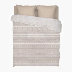 Bleu Calin Couette Imprimée Sherpa Polaire Chaude 240x260cm CHALET Sale