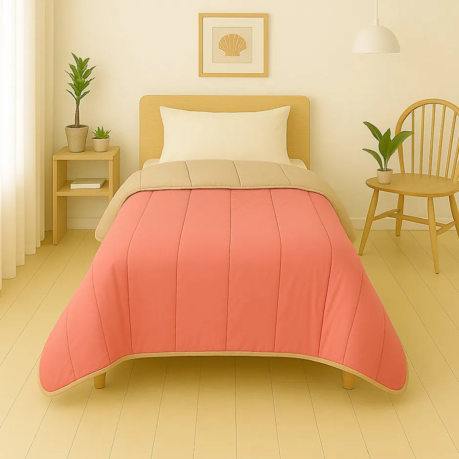 Mortreux Couette Légère Corail/sable - 1 Personne 140 x 200 - 13154