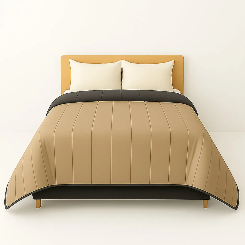 Mortreux Couette légère Gris foncé / Taupe - 2 personnes 220 x 240 - 13242-3