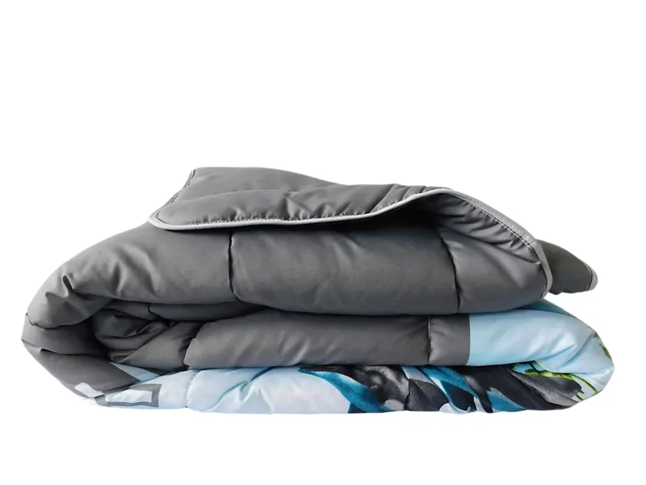 Mortreux Couette légère imprimée Dauphins - 1 personne 140 x 200 - spécial été - 20389 New
