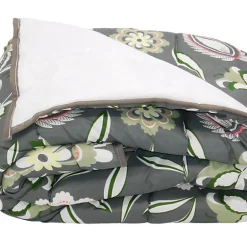Mortreux Couette légère imprimée fleurs/ non tissé blanc - 1 personne 140x200 - 14018-1