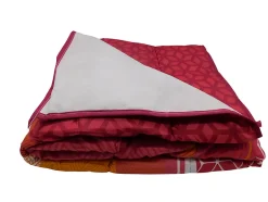 Mortreux Couette légère imprimée jasper rouge / non tissé blanc - 1 personne 140 x 200 - 14018-5