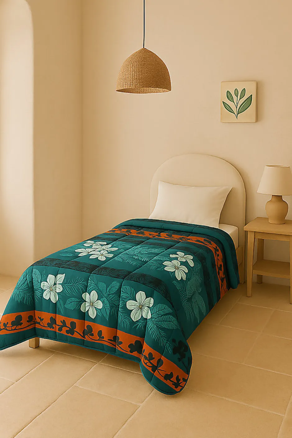 Mortreux Couette Légère Imprimée Végétal - 1 Personne 140x200 - 20877
