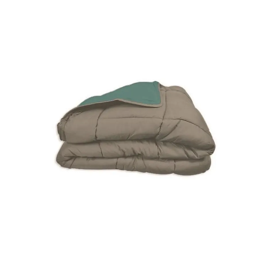 Toison d'Or Couette légère réversible bicolore en microfibre 200 gr/m² (200x200 cm - Turquoise) Online