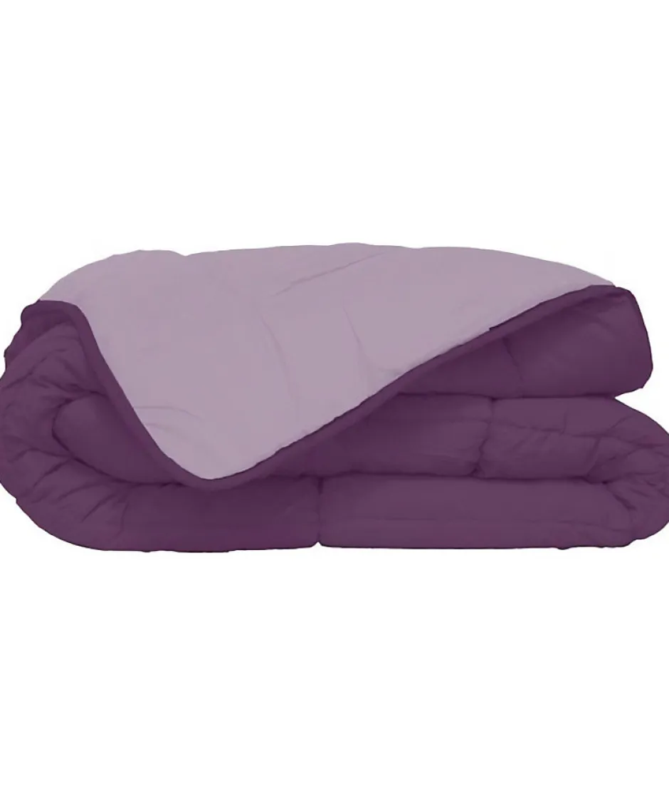 Toison d'Or Couette Microfibre 400g/m² CALGARY Prune & Parme 240x260cm