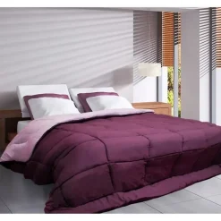 Toison d'Or Couette Microfibre 400g/m² CALGARY Prune & Parme 240x260cm