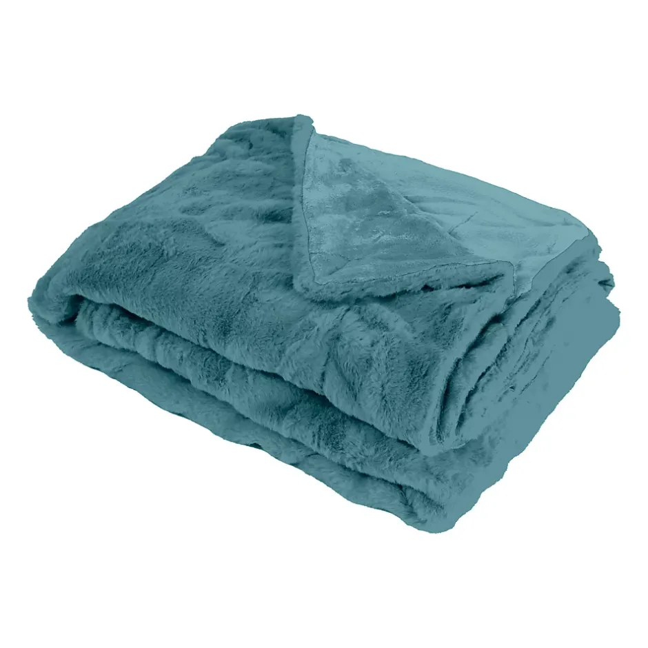 Sacasa Couette Plaid bleue MINNOR 100% Polyester - 130x170 cm - Clearance