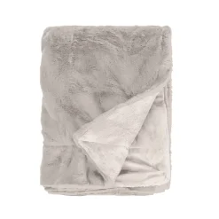 Sacasa Couette Plaid gris en Polyester 130x170 cm - Collection MINNOR - Outlet