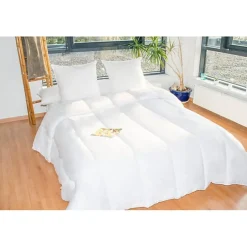 Bleu Calin Couette protection totale anti acariens 400 gr/m² 140 x 200 cm pour lit 1 place 90 x 190 cm