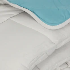 Linnea Couette été 260x240 cm COCOON BICOLORE Lac/Galet garnissage fibre polyester 200g/m2