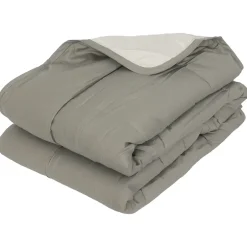 Linnea Couette été 240x220 cm COCOON BICOLORE Taupe/Lin garnissage fibre polyester 200g/m2 Hot