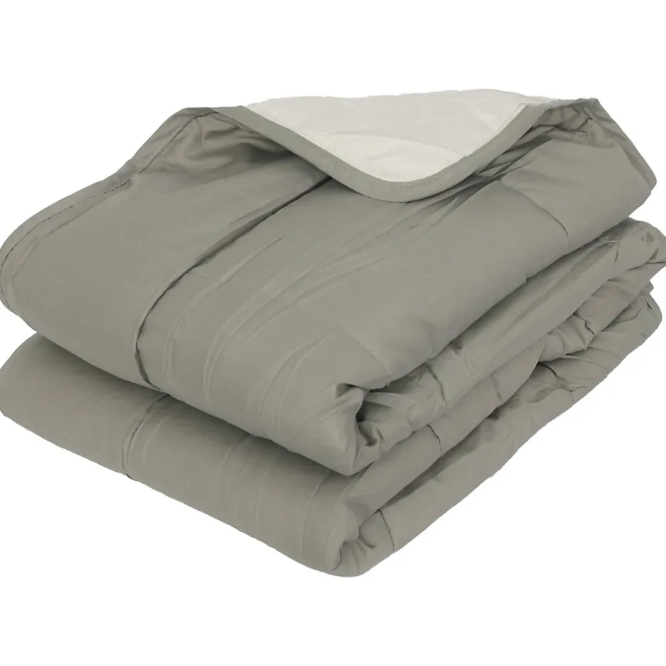 Linnea Couette été 260x240 cm COCOON BICOLORE Taupe/Lin garnissage fibre polyester 200g/m2