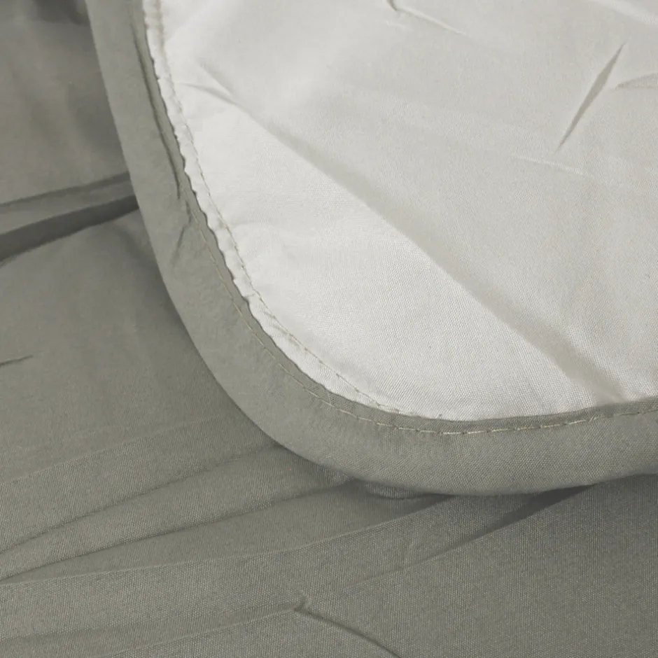 Linnea Couette été 260x240 cm COCOON BICOLORE Taupe/Lin garnissage fibre polyester 200g/m2