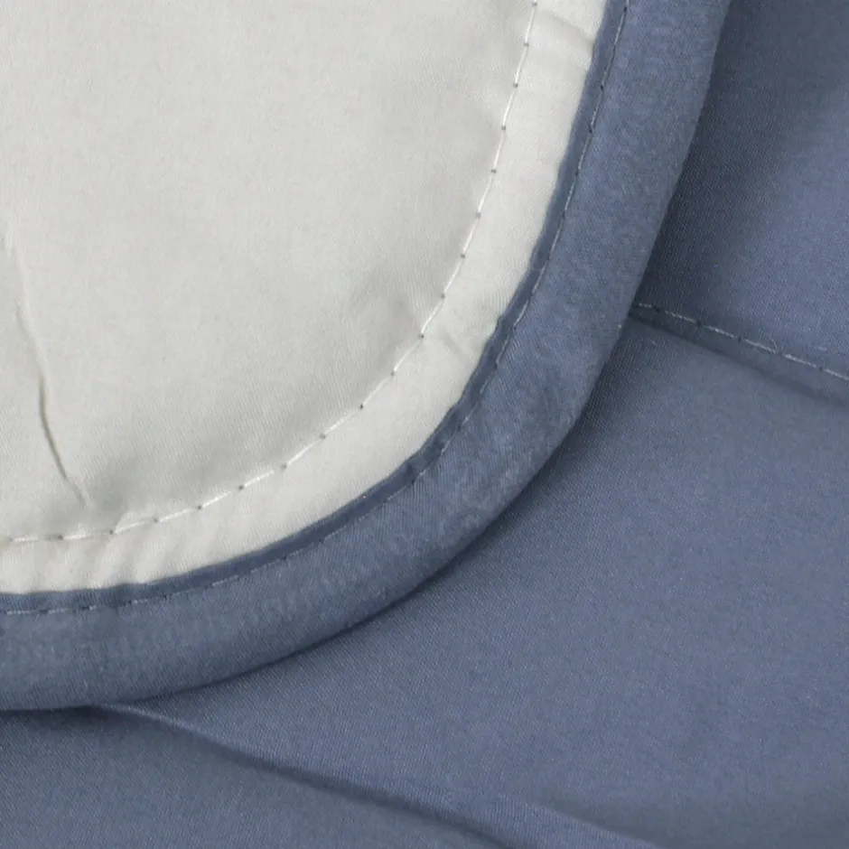 Linnea Couette été 260x240 cm COCOON BICOLORE Petrole/Mastic garnissage fibre polyester 200g/m2