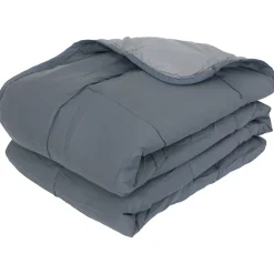 Linnea Couette été 240x220 cm COCOON BICOLORE Acier/Argent garnissage fibre polyester 200g/m2