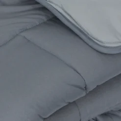 Linnea Couette été 240x220 cm COCOON BICOLORE Acier/Argent garnissage fibre polyester 200g/m2