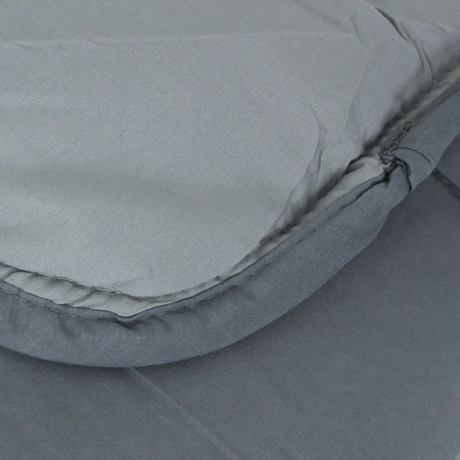 Linnea Couette été 240x220 cm COCOON BICOLORE Acier/Argent garnissage fibre polyester 200g/m2