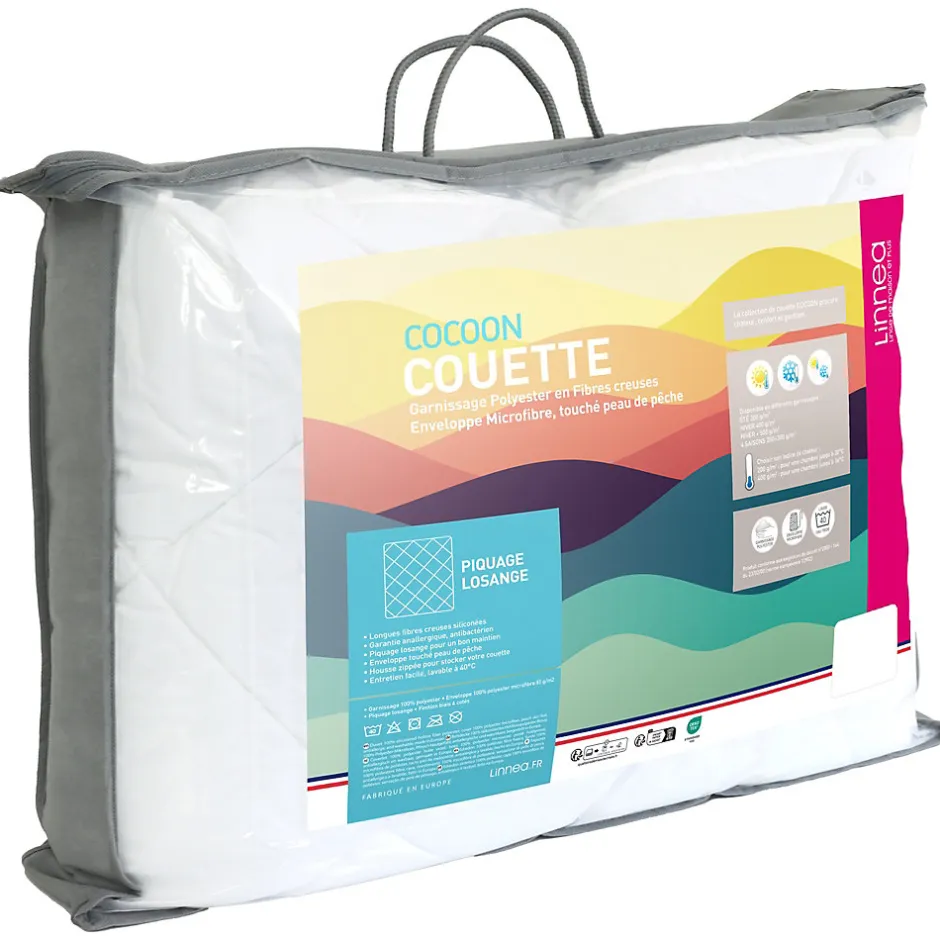 Linnea Couette été 140x200 cm COCOON garnissage fibre polyester 200g/m2