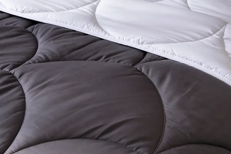 Abeil Couette tempérée 140 x 200 cm bicolore polyester gris et blanc Online