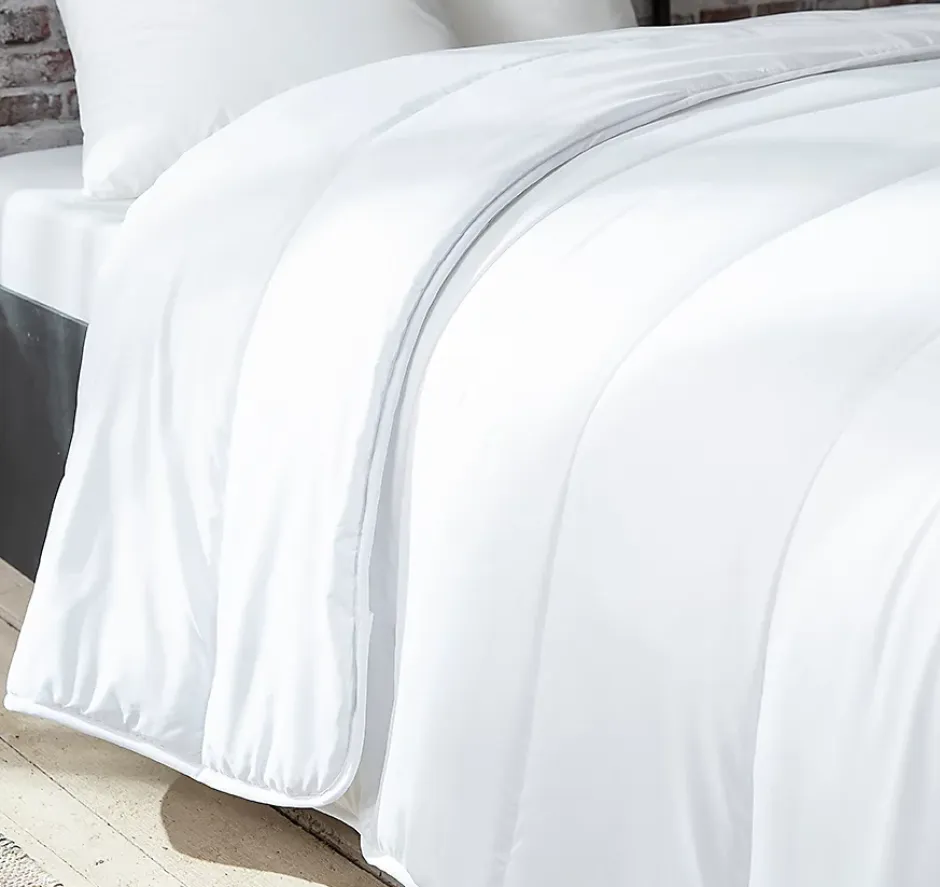 Abeil Couette tempérée 240 x 260 cm polyester microfibre blanc 300g/m² Outlet