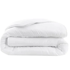 Abeil Couette tempérée 140 x 200 cm polyester microfibre blanc 300g/m² New