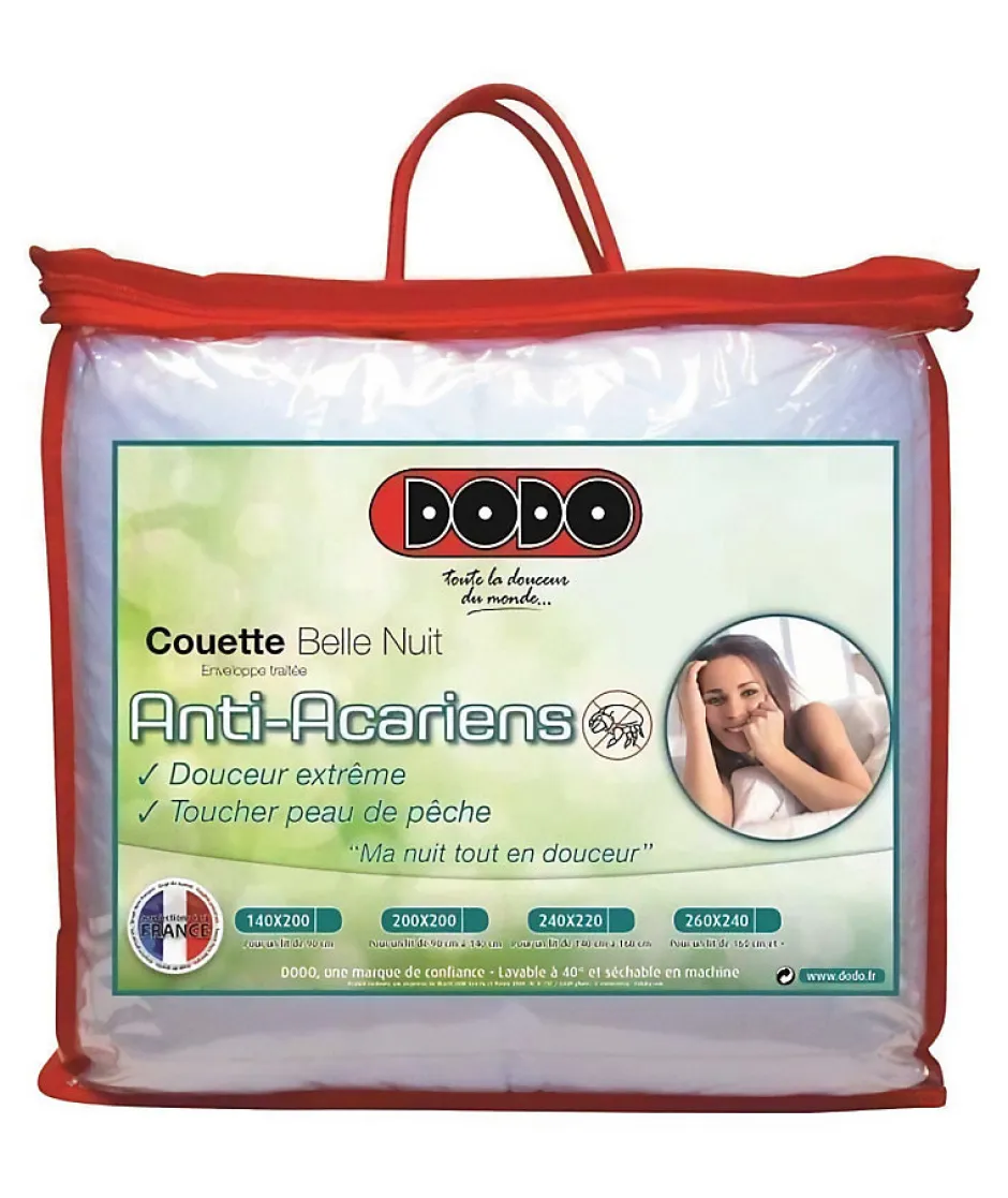 Dodo Couette tempérée Belle Nuit - 220 x 240 cm - 350gr/m² - Blanc -