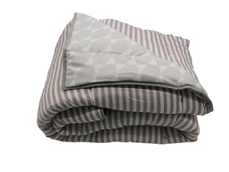 Mortreux Couette Tempérée Geométrique/rayures Beige - 1 Personne 140 x 200 - 12965-11