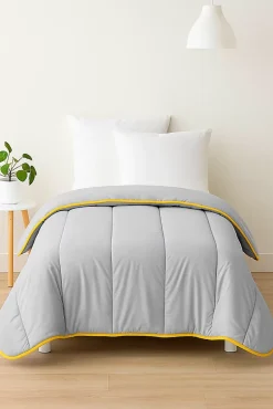 Mortreux Couette tempérée Gris clair - 1 personne 140 x 200 - 13130