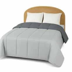 Mortreux Couette Tempérée Gris Foncé/gris Clair - 2 Personnes 220 x 240 - 20727